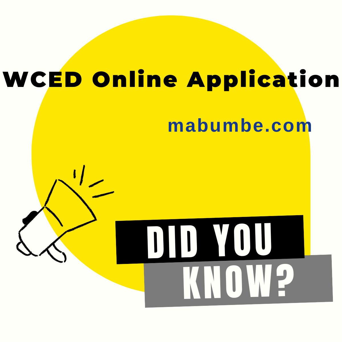 WCED Online Application